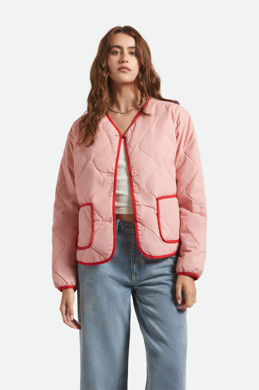 Delilah Quilted Jacket - Mellow Rose