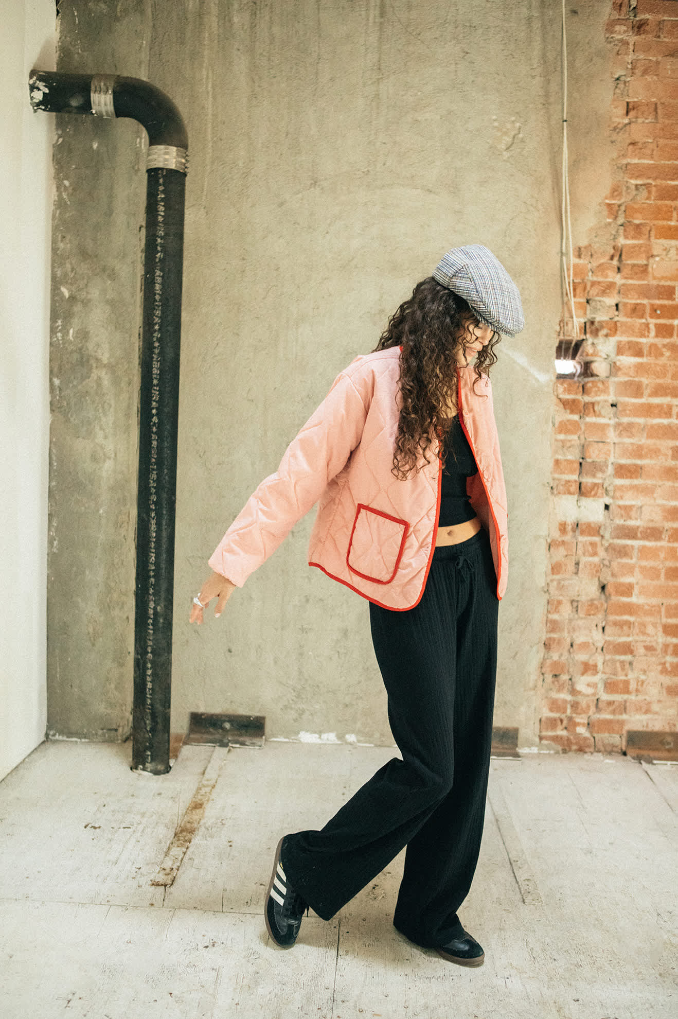 Delilah Quilted Jacket - Mellow Rose