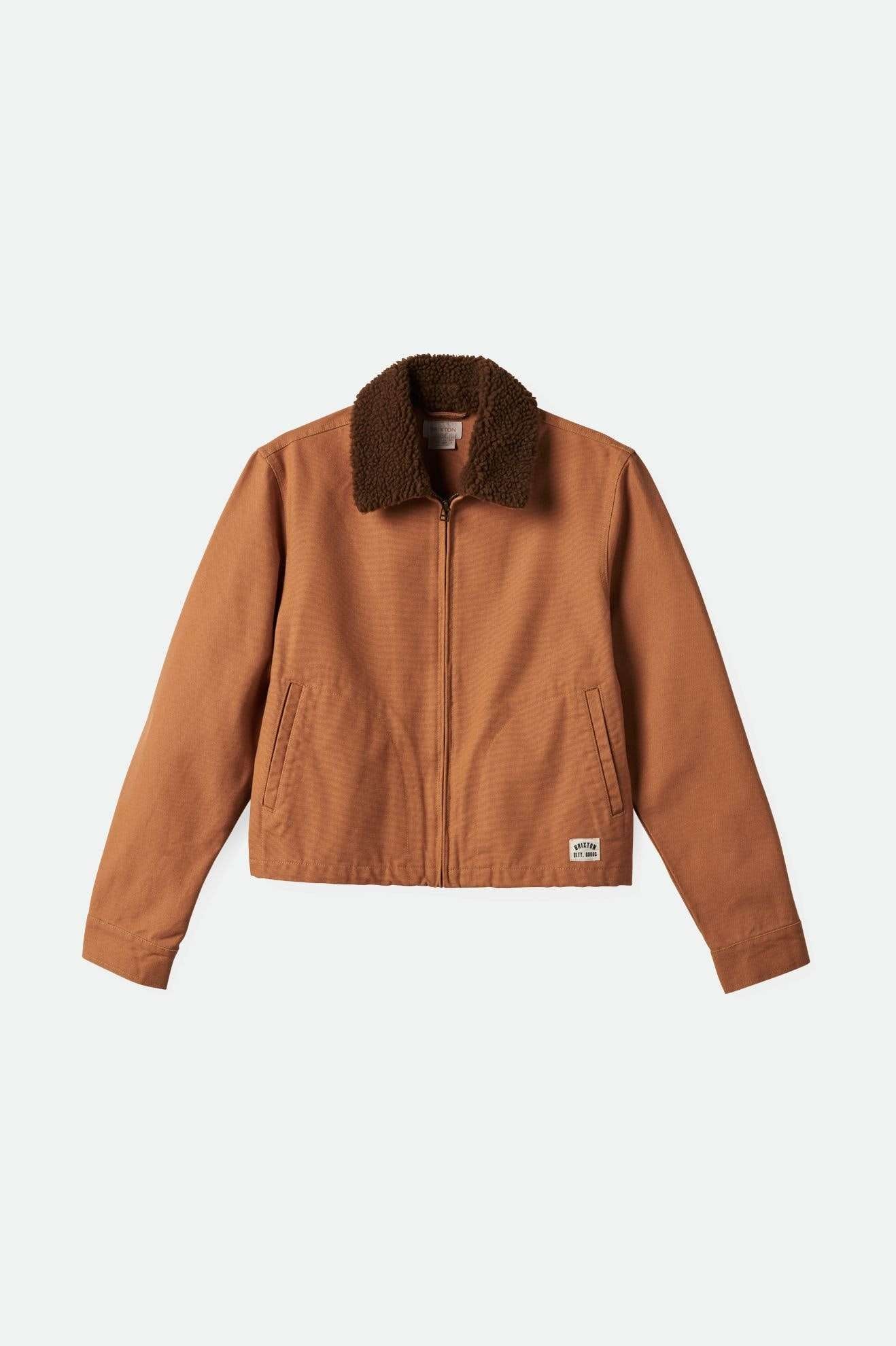 Mechanics Women's Garage Sherpa Zip Jacket - Tobacco Brown