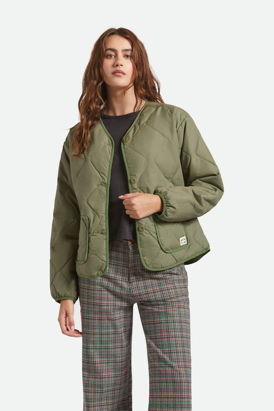 Delilah Quilted Jacket - Olive Surplus